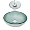 Novatto Mini 12-inch Silver Foiled Glass Vessel Bath Sink Set, Chrome NSFC-7032-1217003CH - alternate 3
